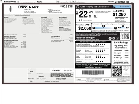 Used 2016 Lincoln MKZ w/ Equipment Group 200A Select image 31