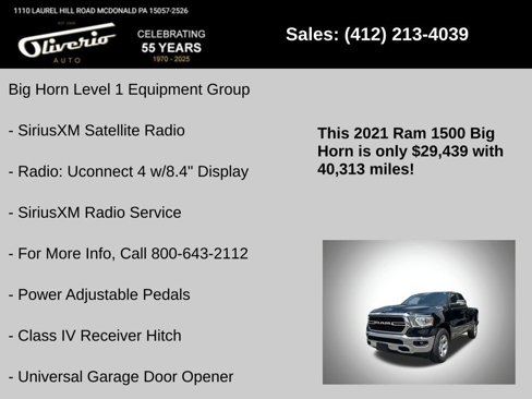 Used 2021 RAM 1500 Big Horn image 16