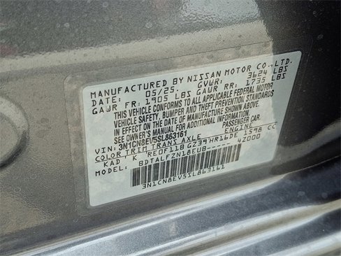 New 2025 Nissan Versa SV w/ Trunk Package image 20