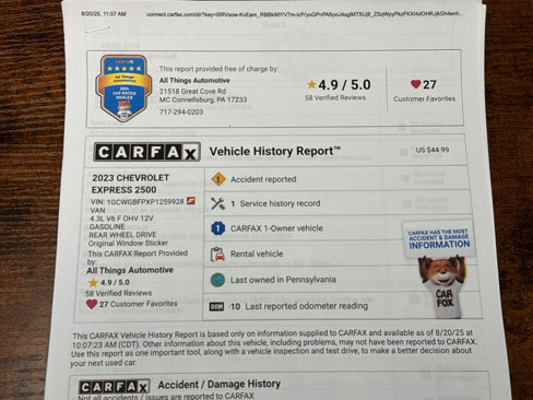Used 2023 Chevrolet Express 2500 Extended w/ Driver Convenience Package image 32