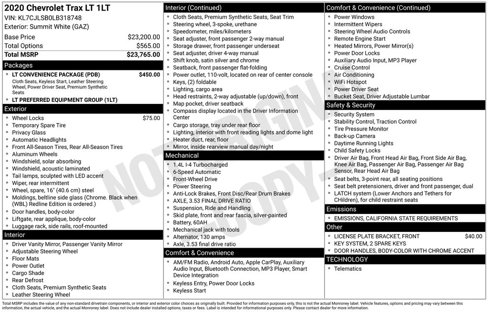 Used 2020 Chevrolet Trax LT w/ LT Convenience Package image 9