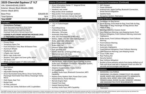 New 2025 Chevrolet Equinox LT image 26