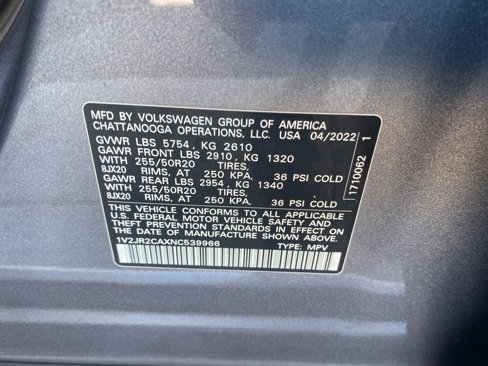 Certified 2022 Volkswagen Atlas SE image 35