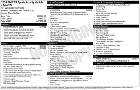 Certified 2024 BMW X1 xDrive28i w/ Premium Package image 40
