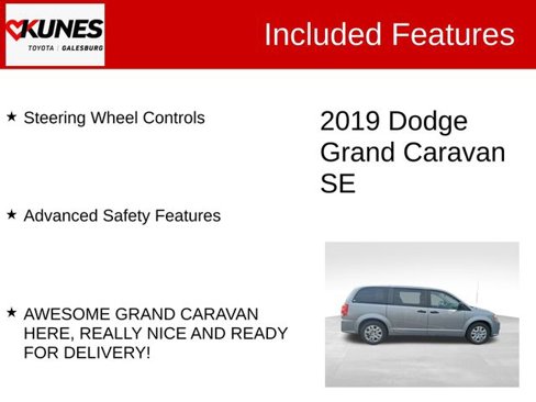 Used 2019 Dodge Grand Caravan SE w/ UConnect Hands-Free Group image 3
