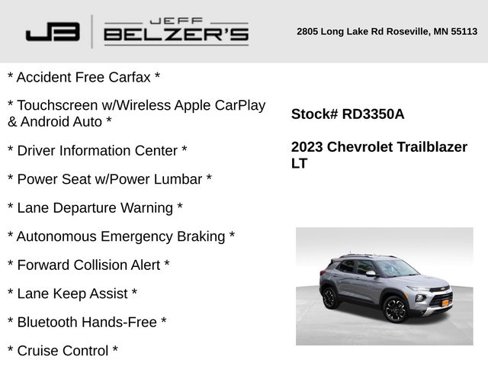 Used 2023 Chevrolet TrailBlazer LT image 2