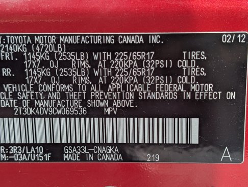 Used 2012 Toyota RAV4 Limited image 26