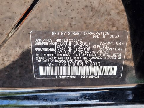 Used 2024 Subaru Crosstrek 2.0i Premium image 31