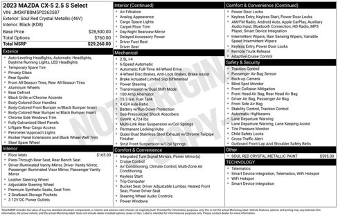 Certified 2023 MAZDA CX-5 AWD 2.5 S w/ Select Package image 4