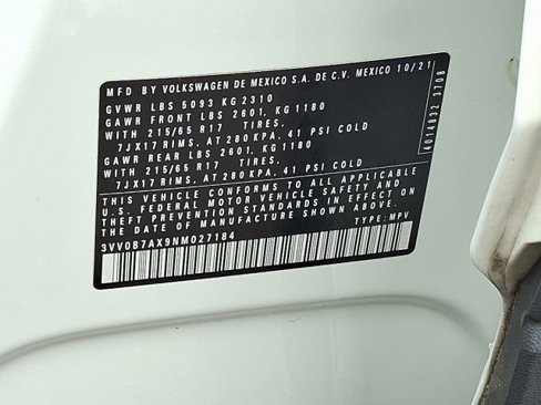 Certified 2022 Volkswagen Tiguan S w/ IQ.Drive Package image 27