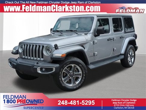 Used 2019 Jeep Wrangler Unlimited Sahara w/ LED Lighting Group image 1