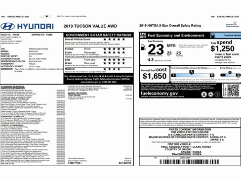 Used 2019 Hyundai Tucson Value w/ Cargo Package image 2