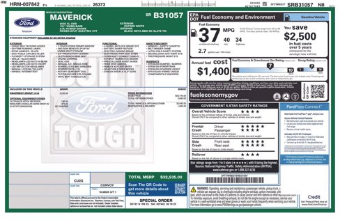 New 2025 Ford Maverick XL w/ Equipment Group 101A image 25