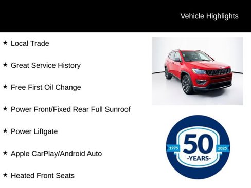 Certified 2021 Jeep Compass 80th Special Edition w/ Sun and Sound Group image 7