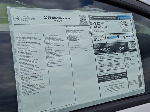 New 2025 Nissan Versa S w/ S Plus Package image 15