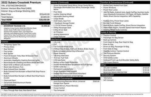 Used 2022 Subaru Crosstrek 2.0i Premium w/ Moonroof Package image 28