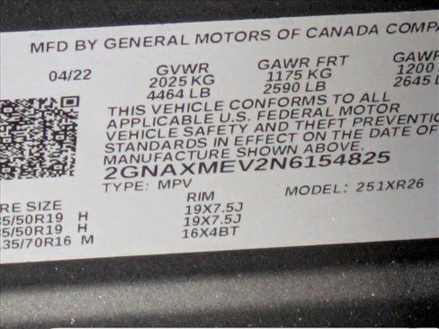 Used 2022 Chevrolet Equinox RS w/ RS Leather Package image 22