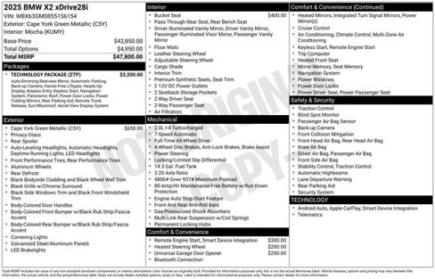 Certified 2025 BMW X2 xDrive28i image 40