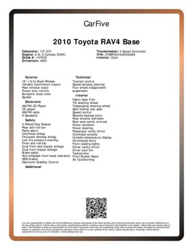 Used 2010 Toyota RAV4 4WD image 30