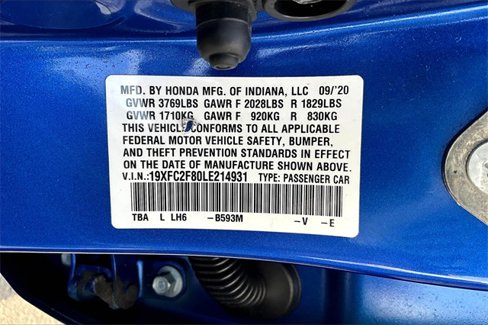 Certified 2020 Honda Civic Sport image 26