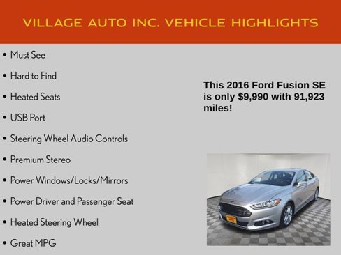 Used 2016 Ford Fusion SE w/ Equipment Group 202A image 7