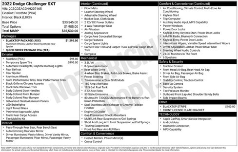 Used 2022 Dodge Challenger SXT w/ Blacktop Package image 30