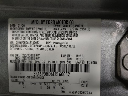 Used 2020 Ford Fusion SE w/ Equipment Group 151A image 33