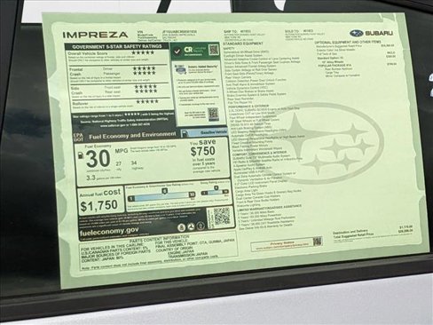New 2025 Subaru Impreza 2.0i image 16