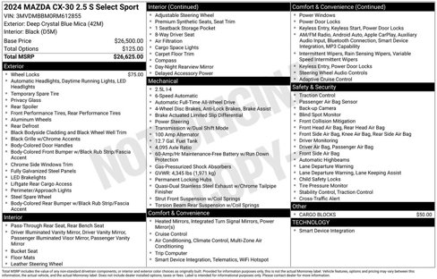 Certified 2024 MAZDA CX-30 AWD 2.5 S w/ Select Sport Pkg image 38