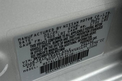 New 2025 Nissan Versa SV w/ Trunk Package image 32