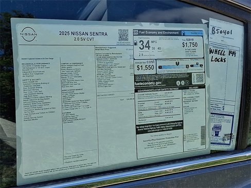 New 2025 Nissan Sentra SV w/ All-Weather Package image 11