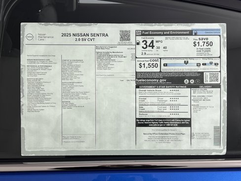 New 2025 Nissan Sentra SV w/ All-Weather Package image 26