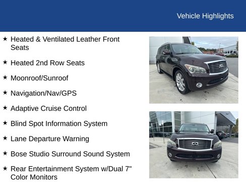 Used 2012 INFINITI QX56 4WD w/ Deluxe Touring Pkg image 36