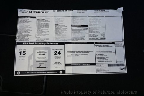 Used 2011 Chevrolet Corvette Z06 w/ Preferred Equipment Group image 53