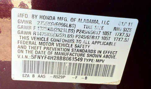 Used 2011 Honda Pilot LX image 44