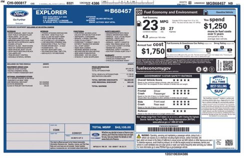 Used 2021 Ford Explorer XLT w/ Equipment Group 202A image 6