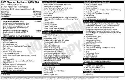 New 2025 Chevrolet TrailBlazer ACTIV w/ Convenience Package image 4