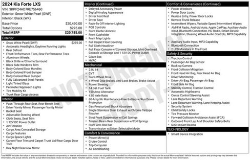 Used 2024 Kia Forte LXS image 1