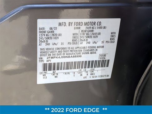 Certified 2022 Ford Edge ST-Line image 34
