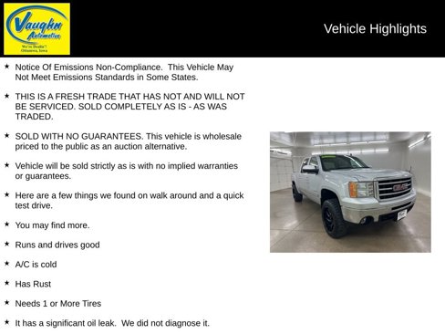 Used 2012 GMC Sierra 1500 SLT w/ SLT Convenience Package image 2