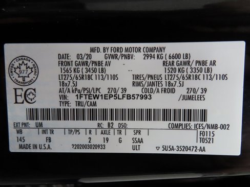 Used 2020 Ford F150 XLT w/ Equipment Group 302A Luxury image 64