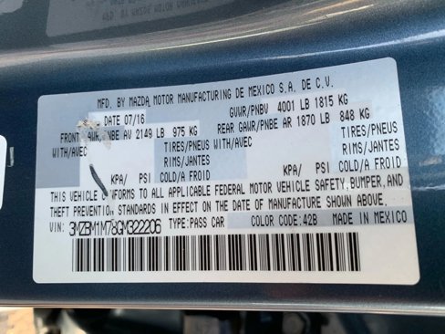 Used 2016 MAZDA MAZDA3 i Touring w/ Popular Equipment Package image 30