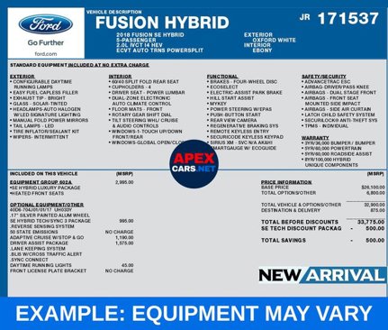 Used 2018 Ford Fusion SE w/ Equipment Group 602A image 1