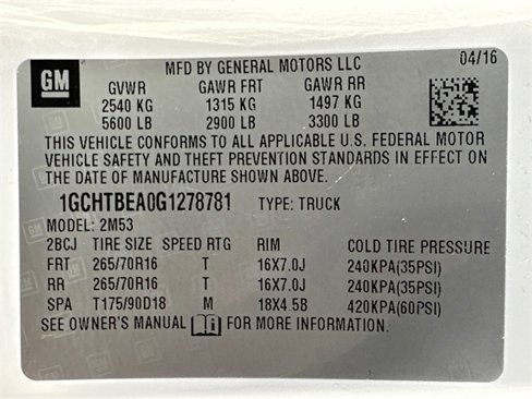 Used 2016 Chevrolet Colorado W/T w/ WT Convenience Package image 35