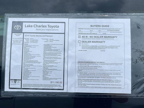 Used 2015 Toyota Sienna Limited Premium image 21