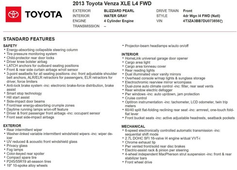 Used 2013 Toyota Venza XLE image 16