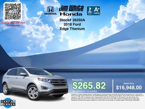 Used 2018 Ford Edge Titanium w/ Technology Package image 3