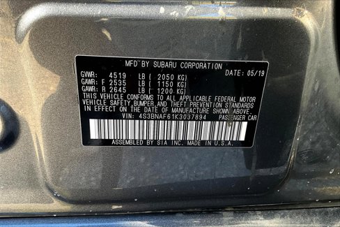 Used 2019 Subaru Legacy 2.5i Premium image 35