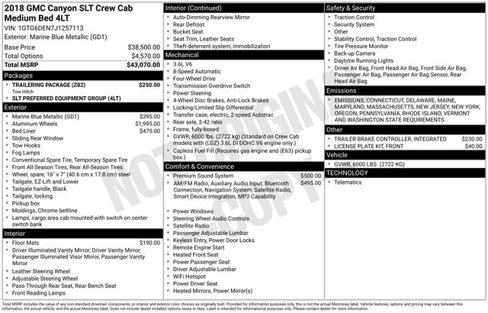 Used 2018 GMC Canyon SLT w/ Trailering Package image 4