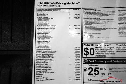 Used 2024 BMW X5 sDrive40i w/ M Sport Package image 96